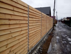 Деревянный забор елочка 150 метров фото в Больших Вязёмах